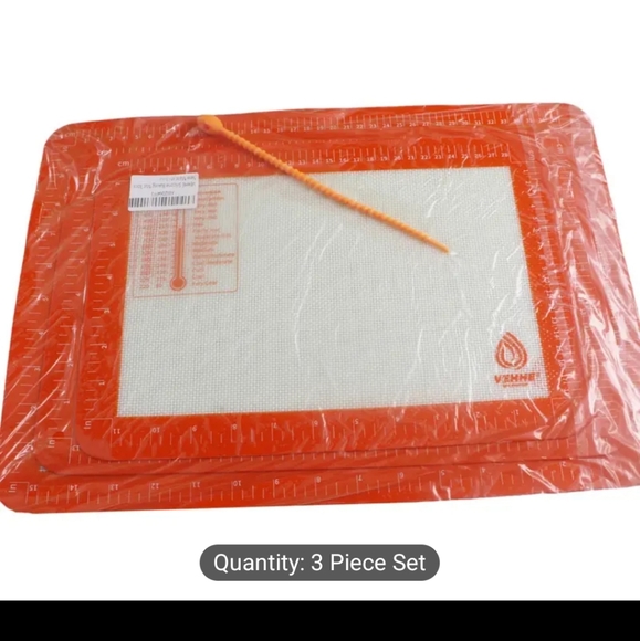 Silicone Baking Mats Non-stick Silicone BPA Free   3pc Set - Picture 1 of 6